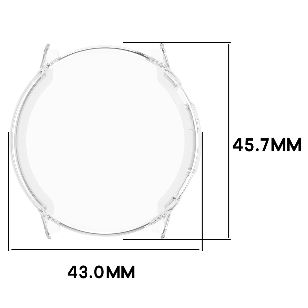 Wymiary obudowy Bizon Case Watch Felipe dla Garmin Venu 4 41 mm